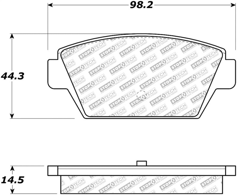 Stoptech 305.0329 87-92 Mitsubishi Galant Street Select Rear Brake Pads