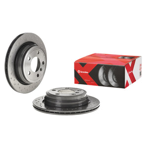 Brembo OE 09.B338.1X Brembo 13-18 fits BMW 320i xDrive Rear Premium Xtra Cross Drilled UV Coated Rotor