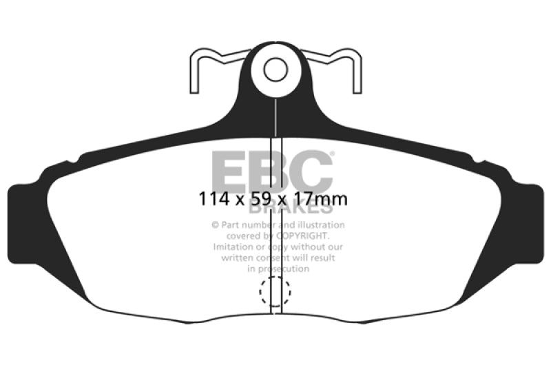 EBC DP21172 fits Ford 87-93 Mustang 5.0 Greenstuff Rear Brake Pads