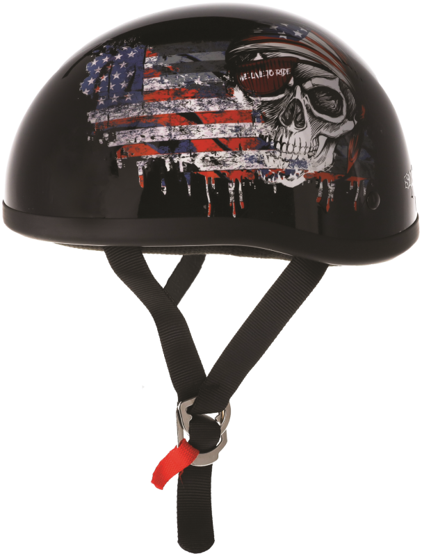 Bikers Choice 649514 Skid Lids Live To Ride Original Helmet - Medium