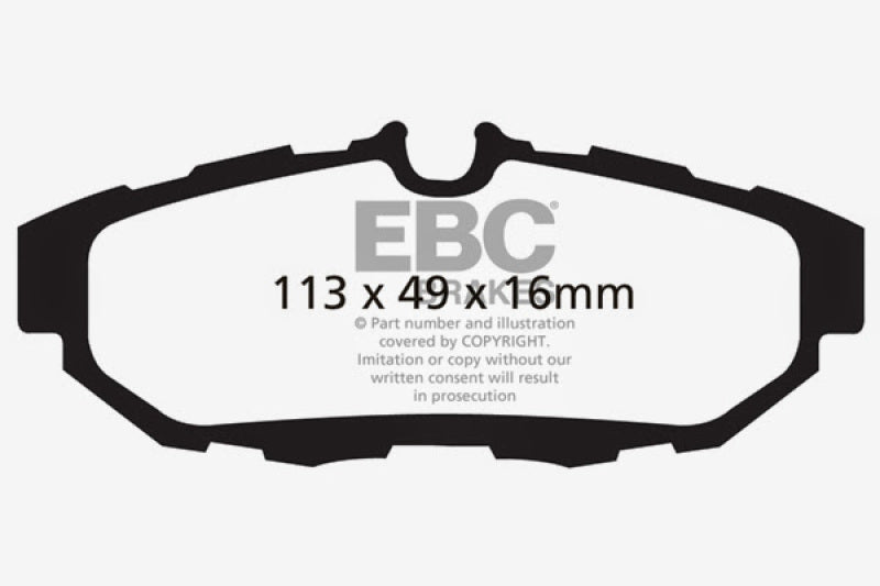 EBC DP21870 fits Ford 10-14 Mustang 3.7 Greenstuff Rear Brake Pads