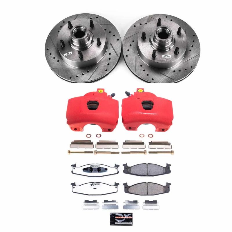 Power Stop fits Ford E-150 Econoline Club Wagon Front Z36 Truck & Tow Kit w/Cals