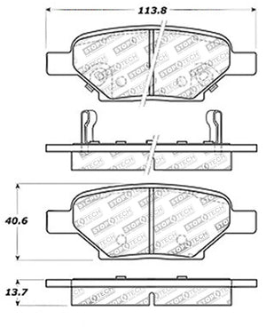 Stoptech 308.1033 Street Touring Brake Pads
