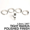 Ticon 109-06301-2014 Industries 2.5in 45 Degree 1.26D CLR 1.2mm/.047in Wall Titanium Pie Cuts - Polished (5pk)