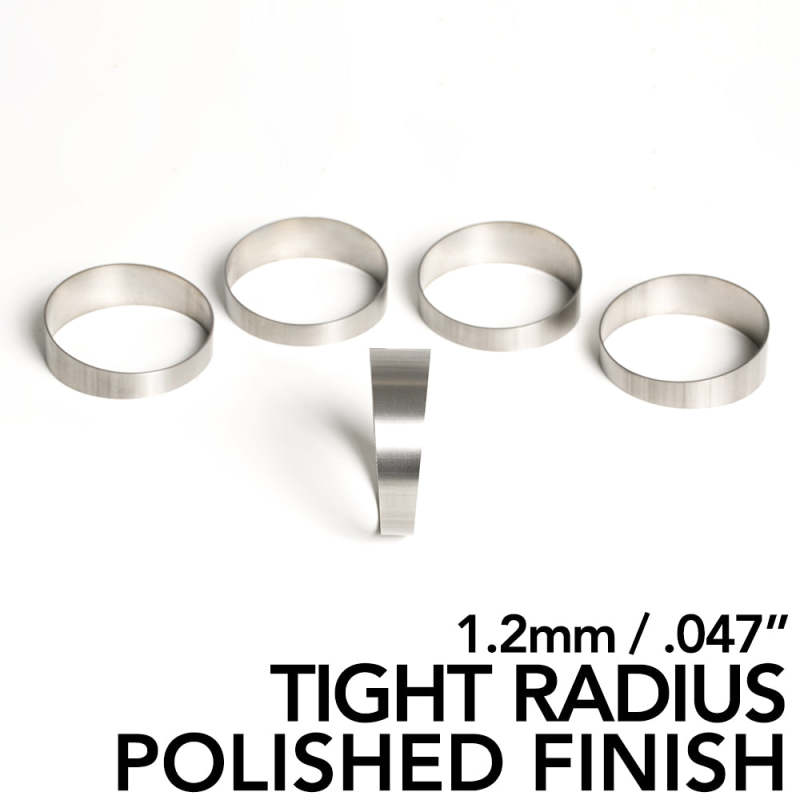 Ticon 109-10201-2014 Industries 4in Pie Cut 1D Tight Radius 1.2mm/.047in (5 Pack) - POLISHED