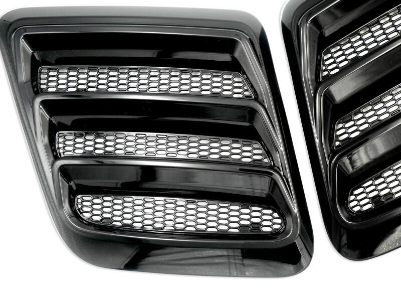 Roush 422325 2018-2023 fits Mustang Hood Heat Extractors - Gloss Black