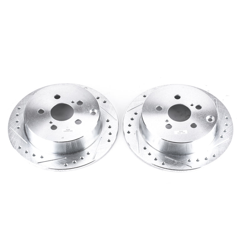 PowerStop fits Pontiac 03-06 Vibe Rear Evolution Drilled & Slotted Rotors - Pair