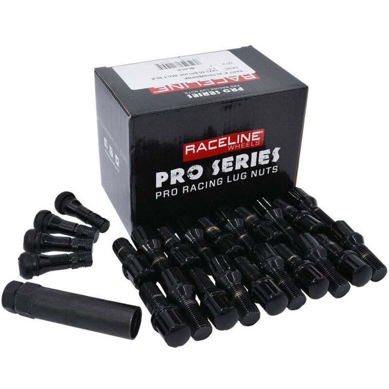 Raceline L791820SPBK 14x1.5 Spline Black Lug Bolts (Set of 20)