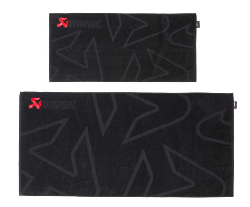 Akrapovic 802310 Towel Set - Black w/ Red Logo