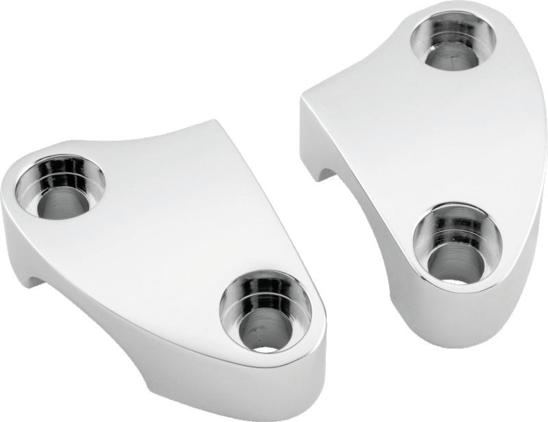 Bikers Choice 482499 1974-2011 Chrome Smooth Riser Clamps Pr