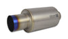 Vibrant 17564 um Muffler w/Straight Cut Burnt Tip 3.5in Inlet / 3.5in Outlet