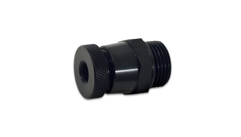 Vibrant 12677 8 ORB to 1/8 NPT Aluminum Drain Valve - Black