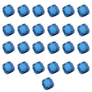 Russell 660578 Performance -6 AN Tube Nuts 3/8in dia. (Blue) (25 pcs.)