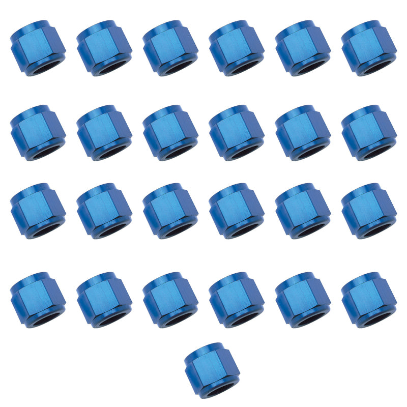 Russell 660578 Performance -6 AN Tube Nuts 3/8in dia. (Blue) (25 pcs.)