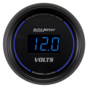 AutoMeter 6993 Autometer Cobalt Digital 52.4mm Black Voltmeter