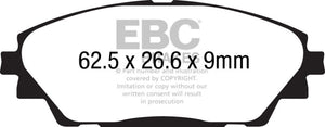 EBC UD1728 14+ fits Mazda 3 2.0 (Japan Build) Ultimax2 Front Brake Pads