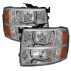 5076984 Xtune fits Chevy 07-13 Silverado Crystal Headlights Chrome HD-JH-CS07-