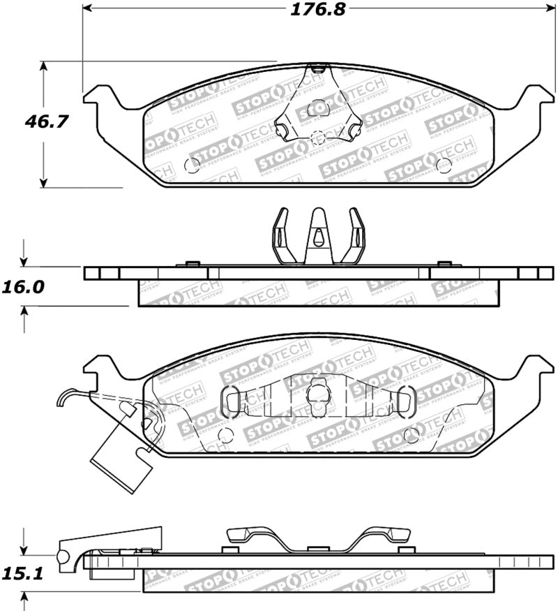 Stoptech 308.065 Street Brake Pads