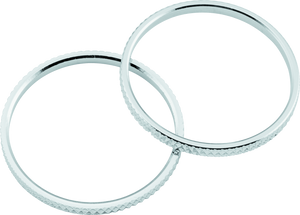 Kuryakyn 6220 Kuryakyn Knurled Accent Rings Chrome (Pair)