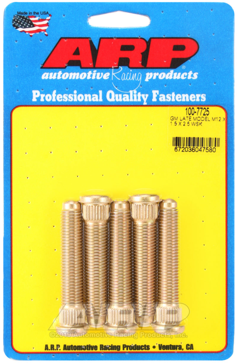 ARP 100-7725 Late Model GM M12x1.50inX2.50in Wheel Stud Kit