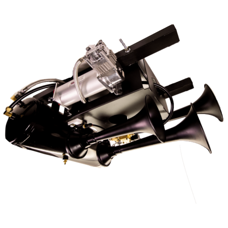 Kleinn USTL-230 Spare Tire Kit w/ Black Triple Horns/ 150 PSI Waterproof Air Compressor / 3.0 gal Air Tank