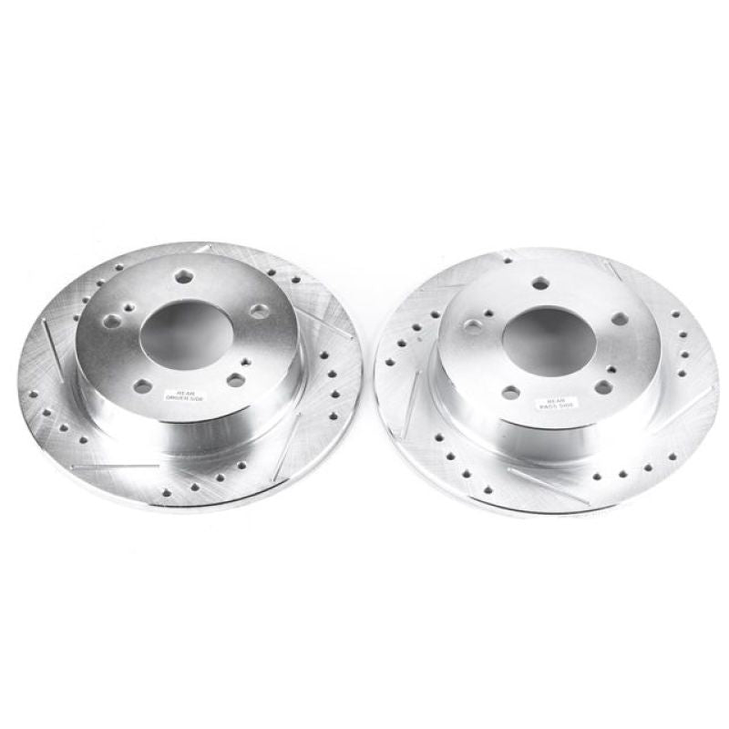 PowerStop fits Nissan 94-98 240SX Rear Evolution Drilled & Slotted Rotors - Pair