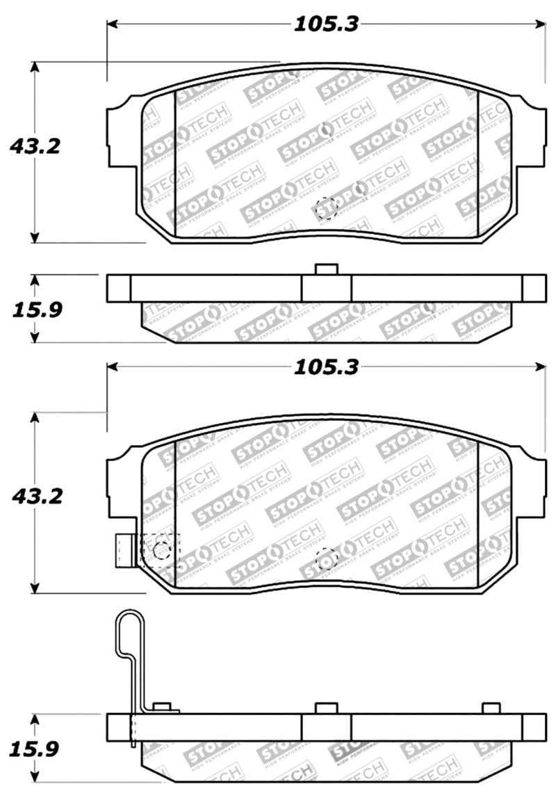 Stoptech 309.09 Performance 11/00-02 Infiniti G20/10/00-04 I30/I35 Rear Brake Pads