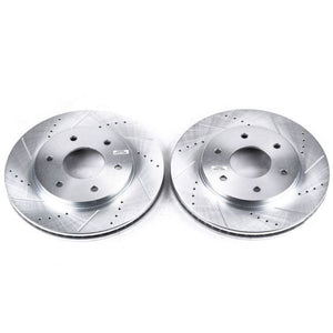 PowerStop fits Infiniti 04-05 QX56 Front Evolution Drilled & Slotted Rotors -
