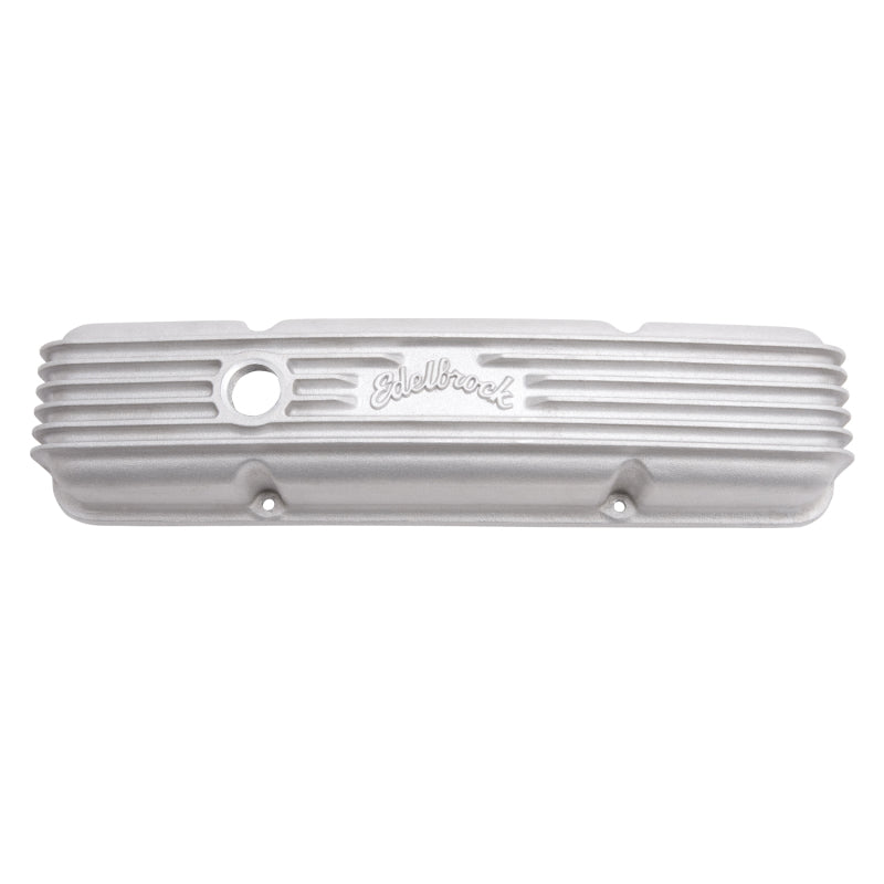 Edelbrock 41449 Valve Cover Classic Series fits Chevrolet 1959-1986 262-400 CI V8 w/ Oil Fill Hole Satin