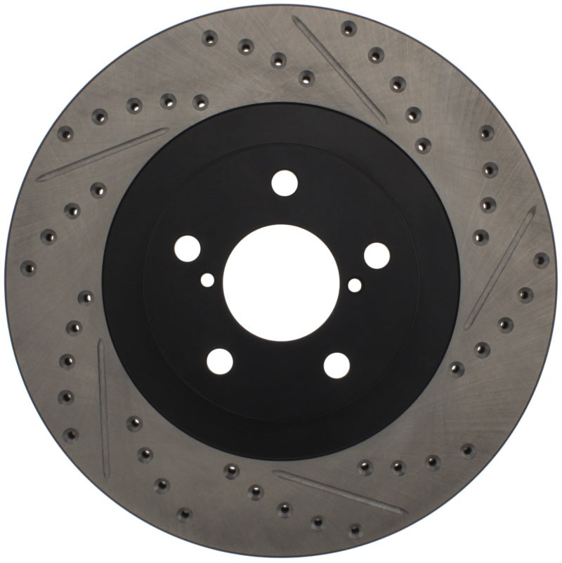 Stoptech 127.47018R 02-10 Subaru WRX Slotted & Drilled Right Front Rotor (exc. STi)
