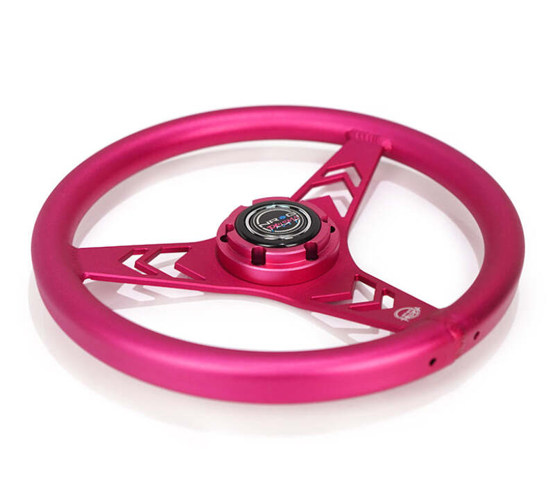 NRG RST-070-PK RST-070-PK Aluminum Steering Wheel 330mm - Arow Cutout -