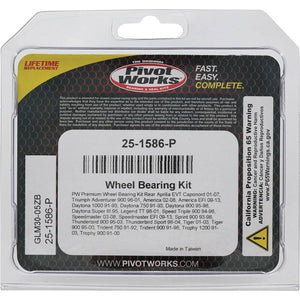 Pivot World 25-1586-P Aprilia, fits Triumph Wheel Bearing Kit Premium Bearings