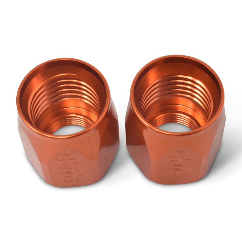 Russell 615544 Performance 2-Piece -10 AN Anodized Full Flow Swivel Hose End Sockets (Qty 2) - Orange