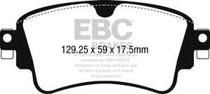 EBC UD1898 2018+ fits Audi A4 Allroad Quattro 2.0L Turbo Ultimax2 Rear Brake Pads