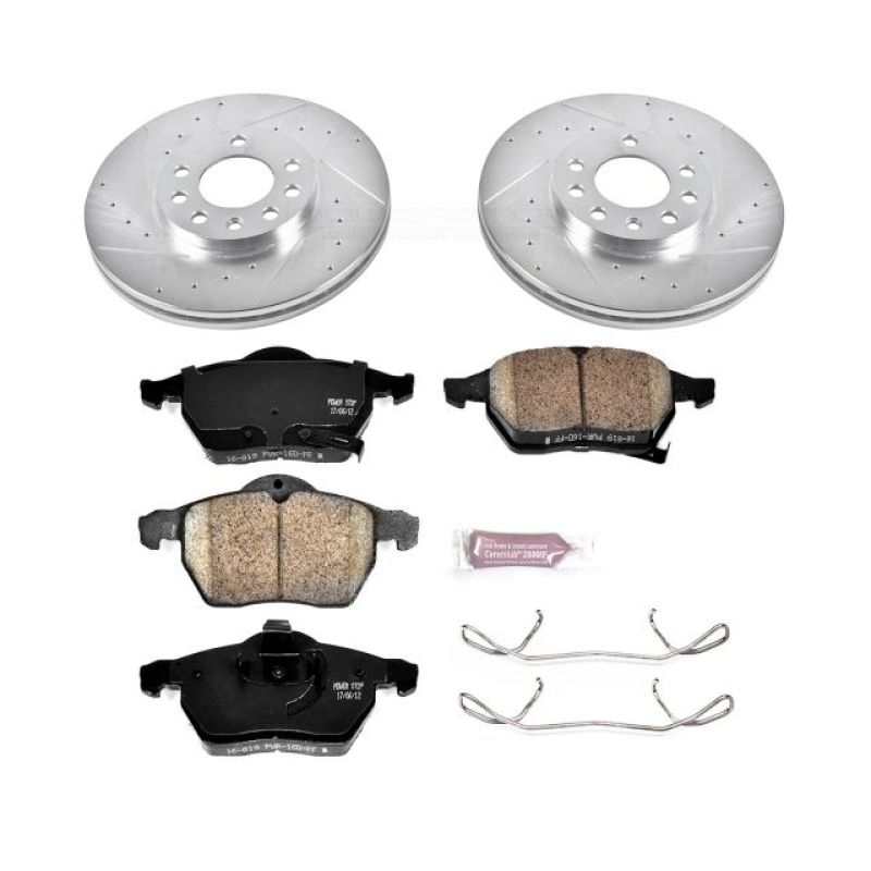 PowerStop K834 fits Saab 99-03 9-3 Front Z23 Evolution Sport Brake Kit
