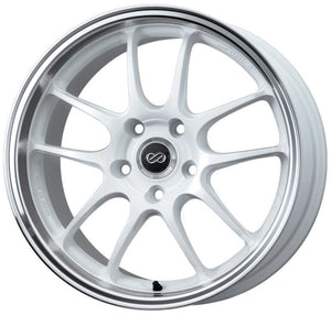 Enkei 460-790-6560WM PF01SS 17x9 5x114.3 60mm Offset 75mm Bore Diameter White w/ Machined Lip Wheel