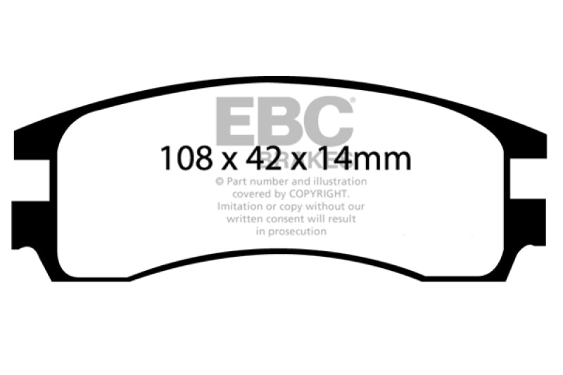 EBC DP21621 fits Buick 00-05 Le Sabre (FWD) 3.8 (15in Wheels) Greenstuff Rear Brake Pads