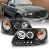 ANZO 111097 1903 fits Ford 97-20 F-150 Projector Headlights w/ Halo Black (CCFL)