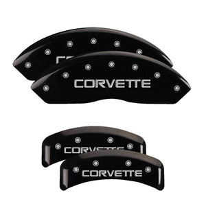 MGP 13013SCV4BK 4 Caliper Covers Engraved F & R C4/fits Corvette Black Finish Si