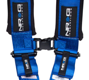 NRG SBH-5PCBL-620 SFI 16.1 5PT 3in. Padded Seat Belt Harness / Latch Link - Blue