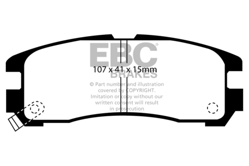 EBC DP2738 fits Chrysler 95-99 Sebring Coupe 2.0 Greenstuff Rear Brake Pads