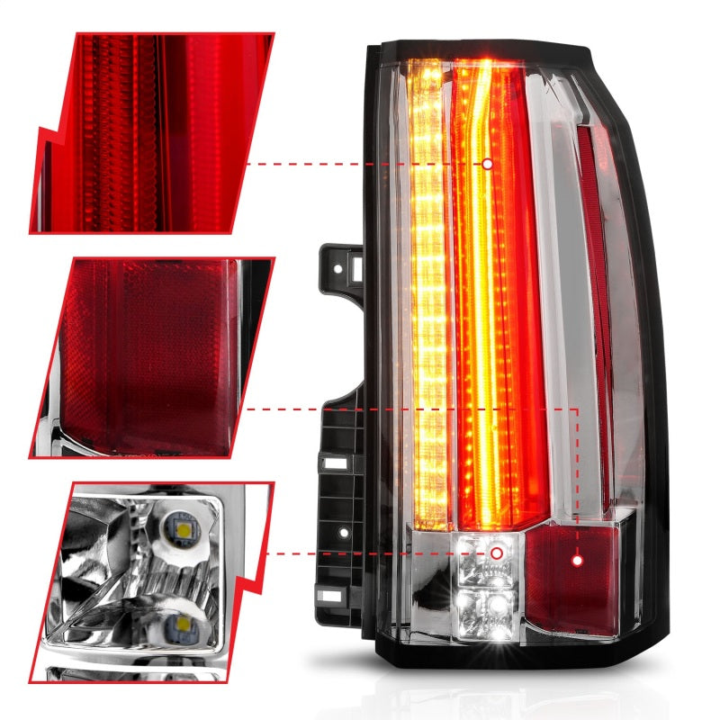 ANZO 311277 2017 fits GMC 15-20 Yukon/Yukon XL LED Taillights Chrome