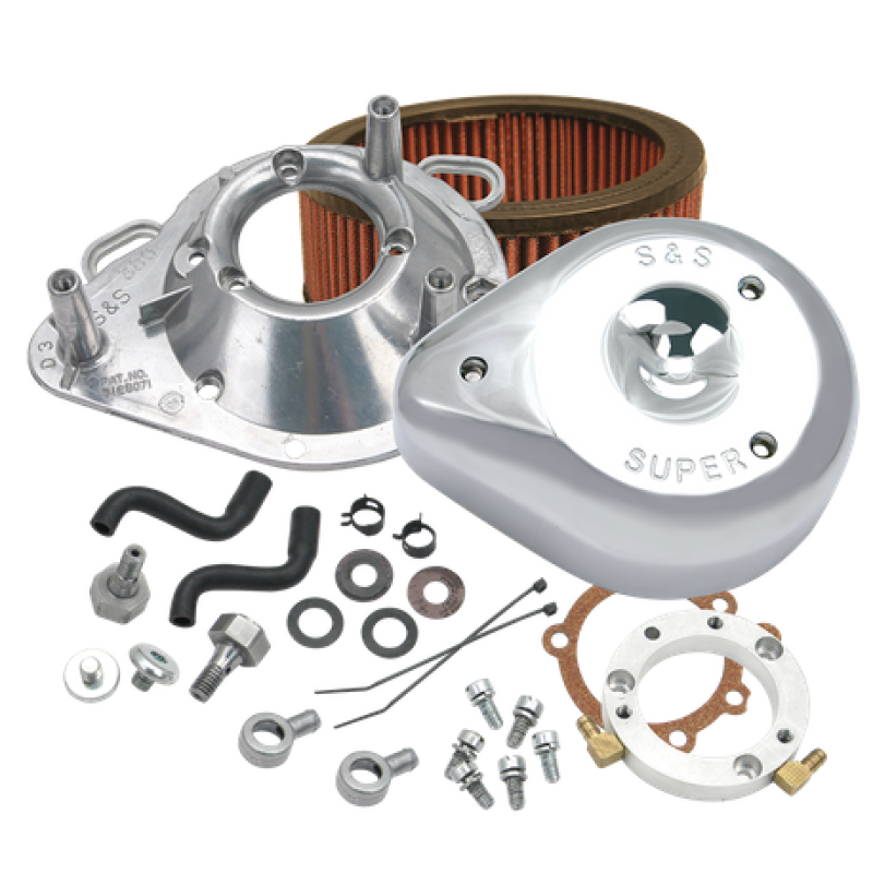 S&S 17-0450 Cycle 93-06 BT w/ Stock CV Carburetors Teardrop Air Cleaner Kit