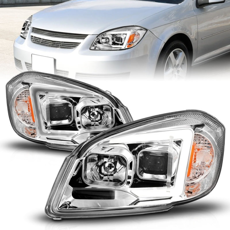 ANZO 121576 fits Chevrolet 05-10 Cobalt / 07-10 Pontiac G5 LED Projector Headlights Black Housing