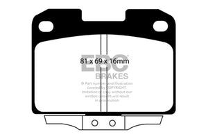 EBC DP21098 94-96 fits Dodge Stealth 3.0 4WD Greenstuff Rear Brake Pads