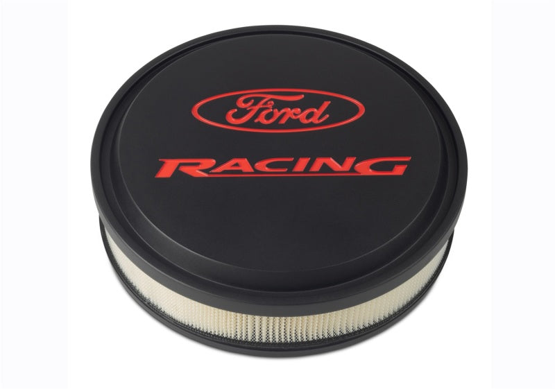 fits Ford 302-385 Racing Black/Red Slant Edge Air Cleaner