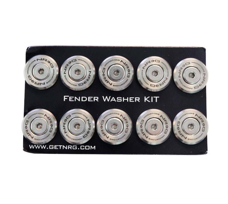 NRG FW-300SS FW-300SS M-Style Fender Washer Kit M6 Bolts For Plastic - Set of