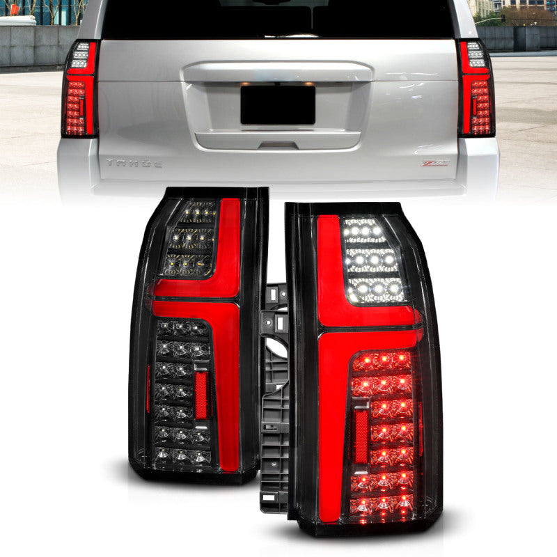 ANZO 311467 fits Chevrolet 15-20 Tahoe Sequential LED Tube Taillights Black