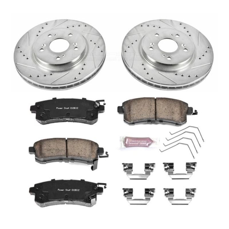 PowerStop K5432 fits Honda 12-15 Crosstour Front Z23 Evolution Sport Brake Kit