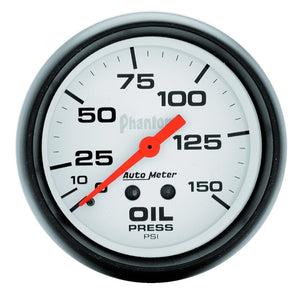 AutoMeter 5823 Autometer Phantom 66.7mm 0-150 PSI Mechanical Oil Pressure Gauge